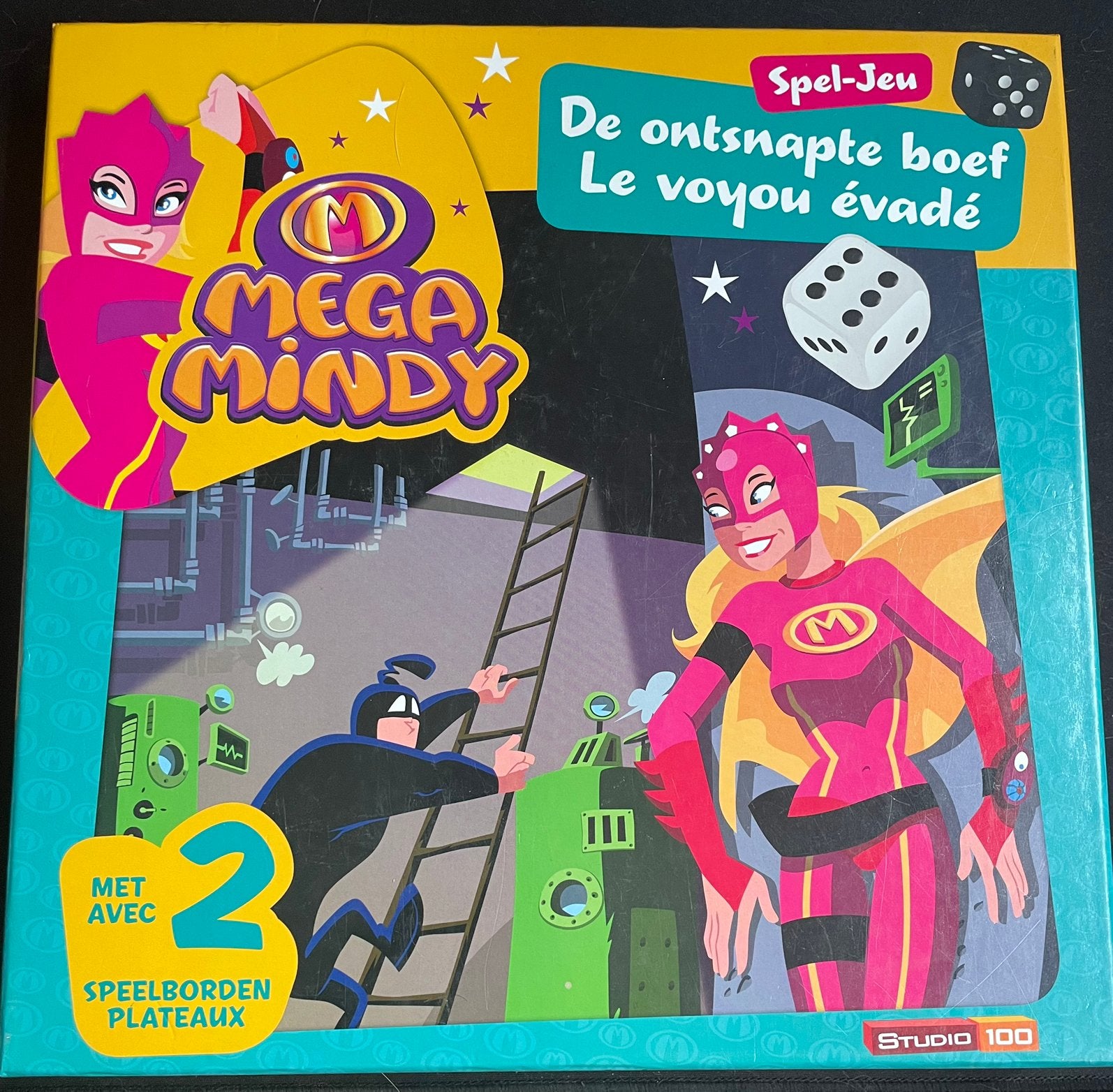 Mega Mindy (2 bordspellen), Ophalen of Verzenden, Zo goed als nieuw
