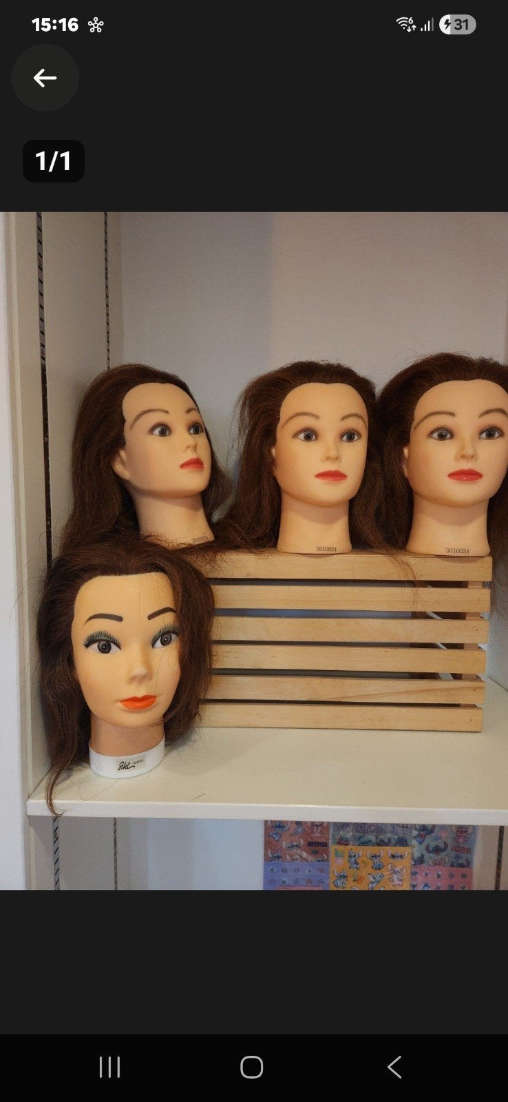 Oefenhoofden met haar voor kappersopleiding ), Ophalen, Gebruikt, Overige typen
