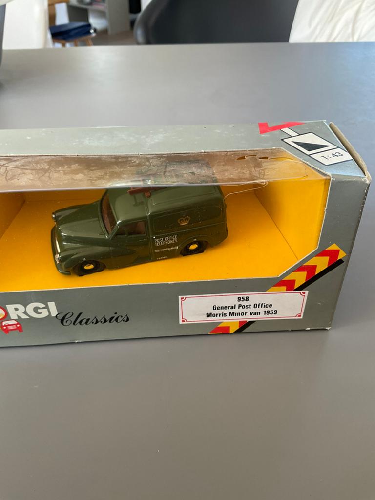 Morris Minor General Post Office 1959, Corgi 958, boxed., Ophalen of Verzenden, Zo goed als nieuw, Auto, Corgi
