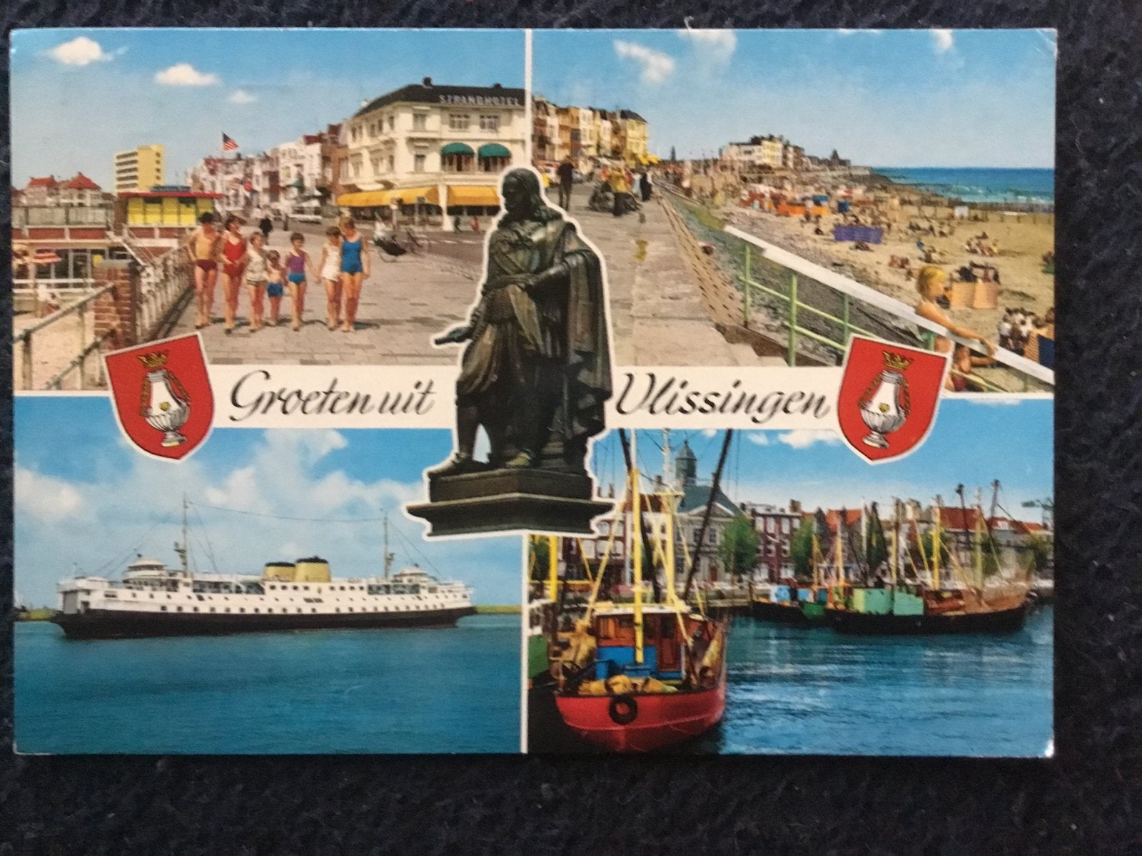 Oude ansichtkaart Vlissingen - Zeelandbrug - Gelopen 1974, Ophalen of Verzenden, 1960 tot 1980, Gelopen, Zeeland