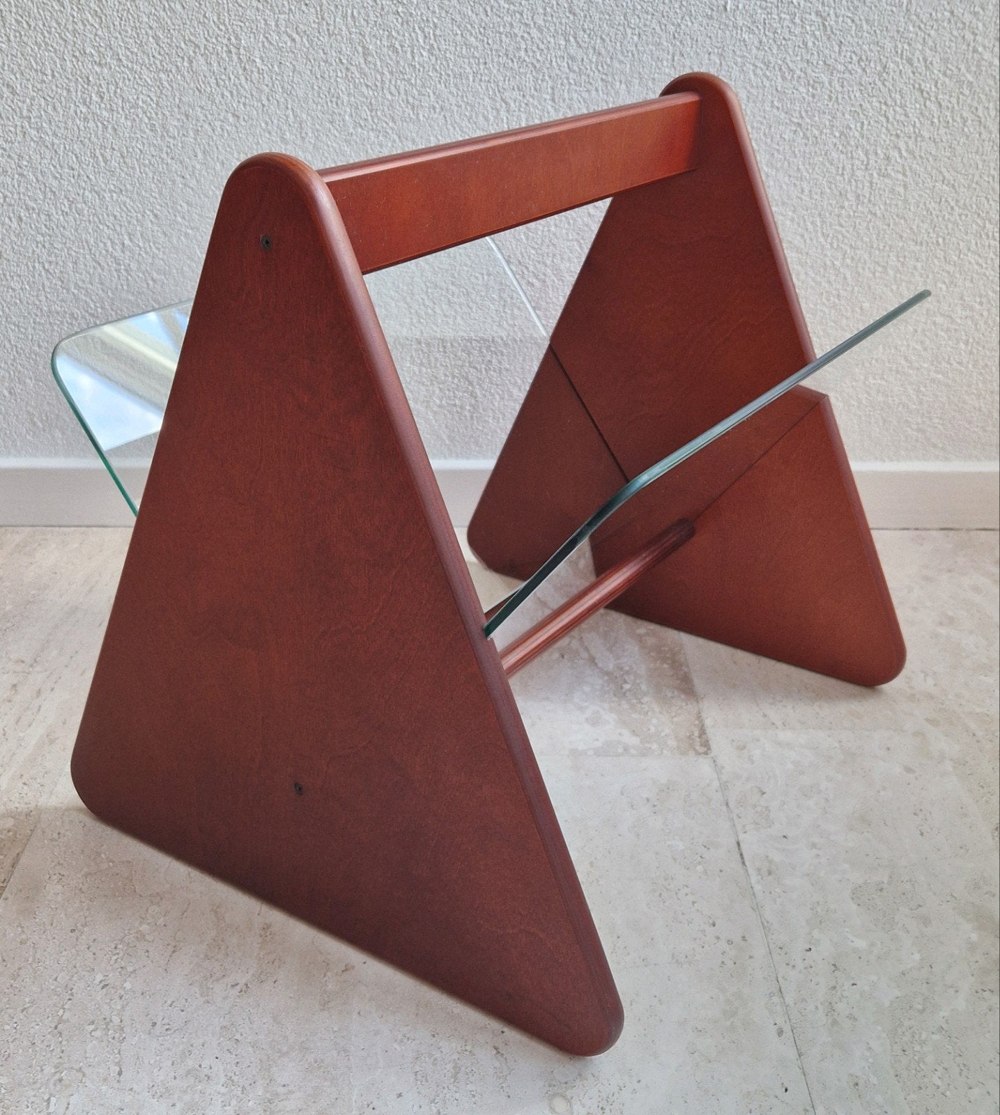 Mid-Century Modern plywood tijdschriftenhouder / lectuurbak, Lectuurbak, Ophalen of Verzenden, Zo goed als nieuw, Mid-century modern