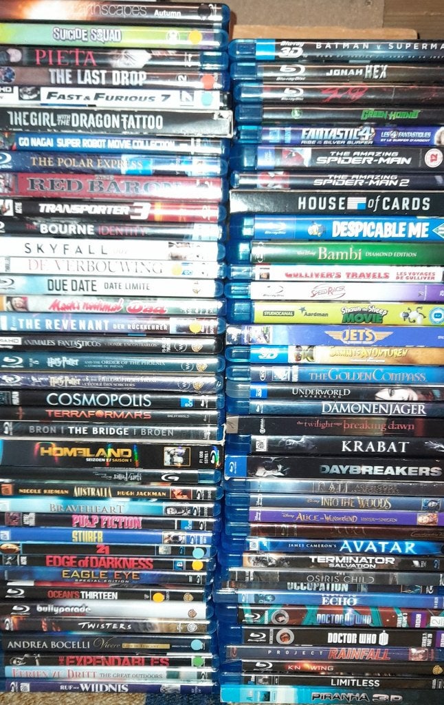 150 Blurays + 1000 DVD's - Partij, collectie, verzameling, Ophalen, Engels, Alle leeftijden, Nederlands