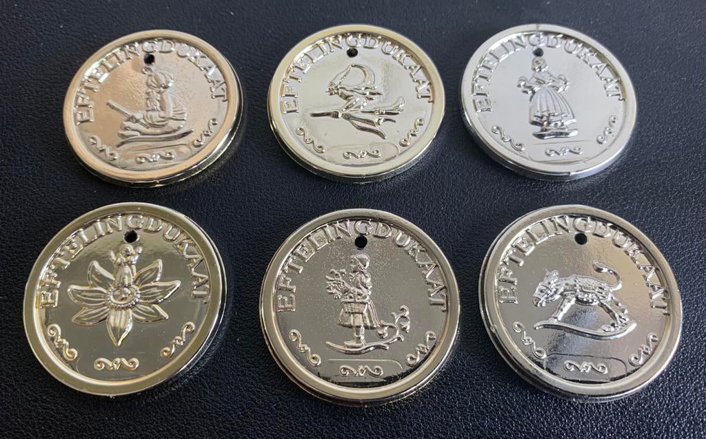 Betoverende Set: 6 Efteling Dukaten, Verzamelen, Efteling, Overige typen, Ophalen of Verzenden