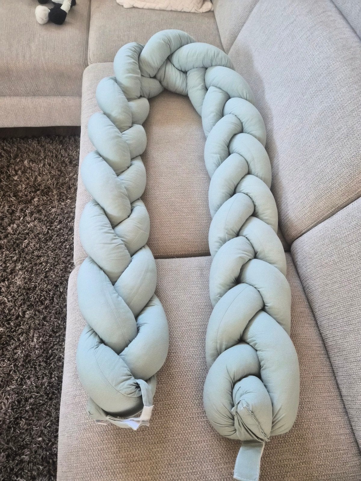 Gevlochten bedbumper/nestje voor babybedje, Ophalen of Verzenden, Zo goed als nieuw, Overige typen