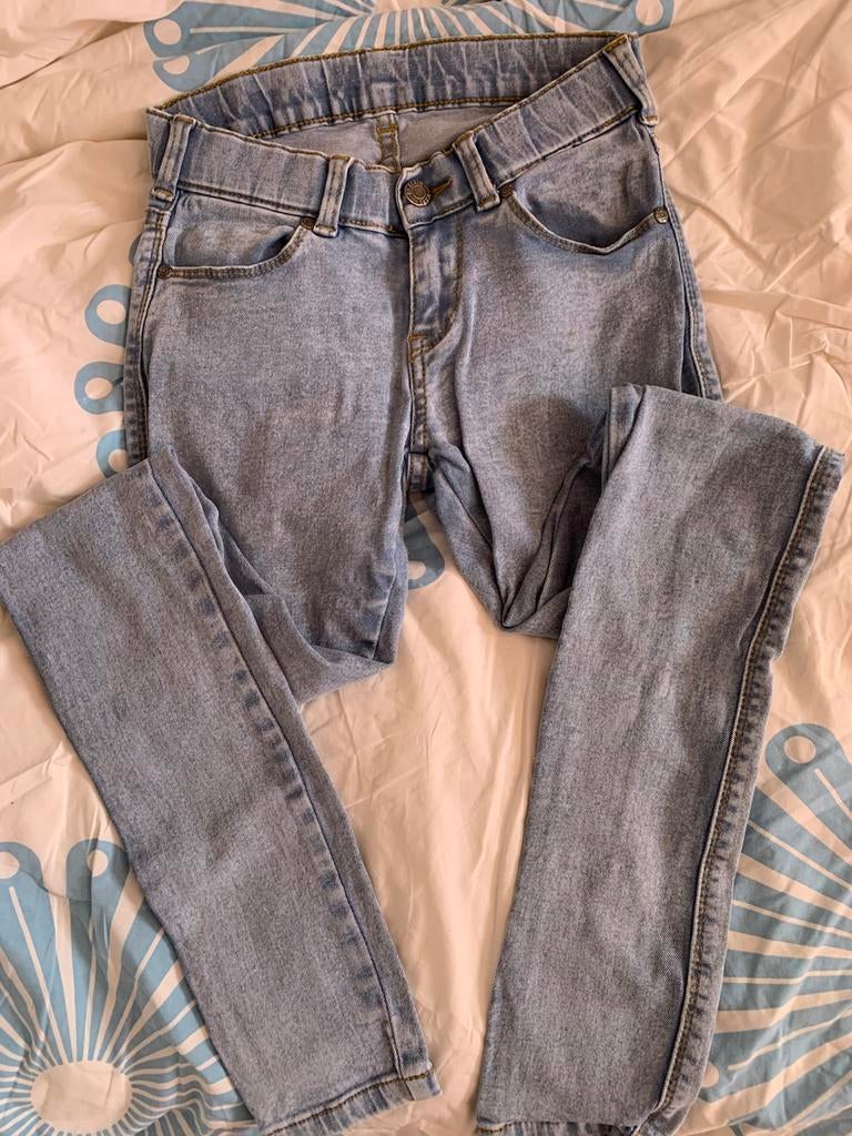 GRATIS strakke spijkerbroek XS, Ophalen of Verzenden, Gebruikt, Meisje, Broek