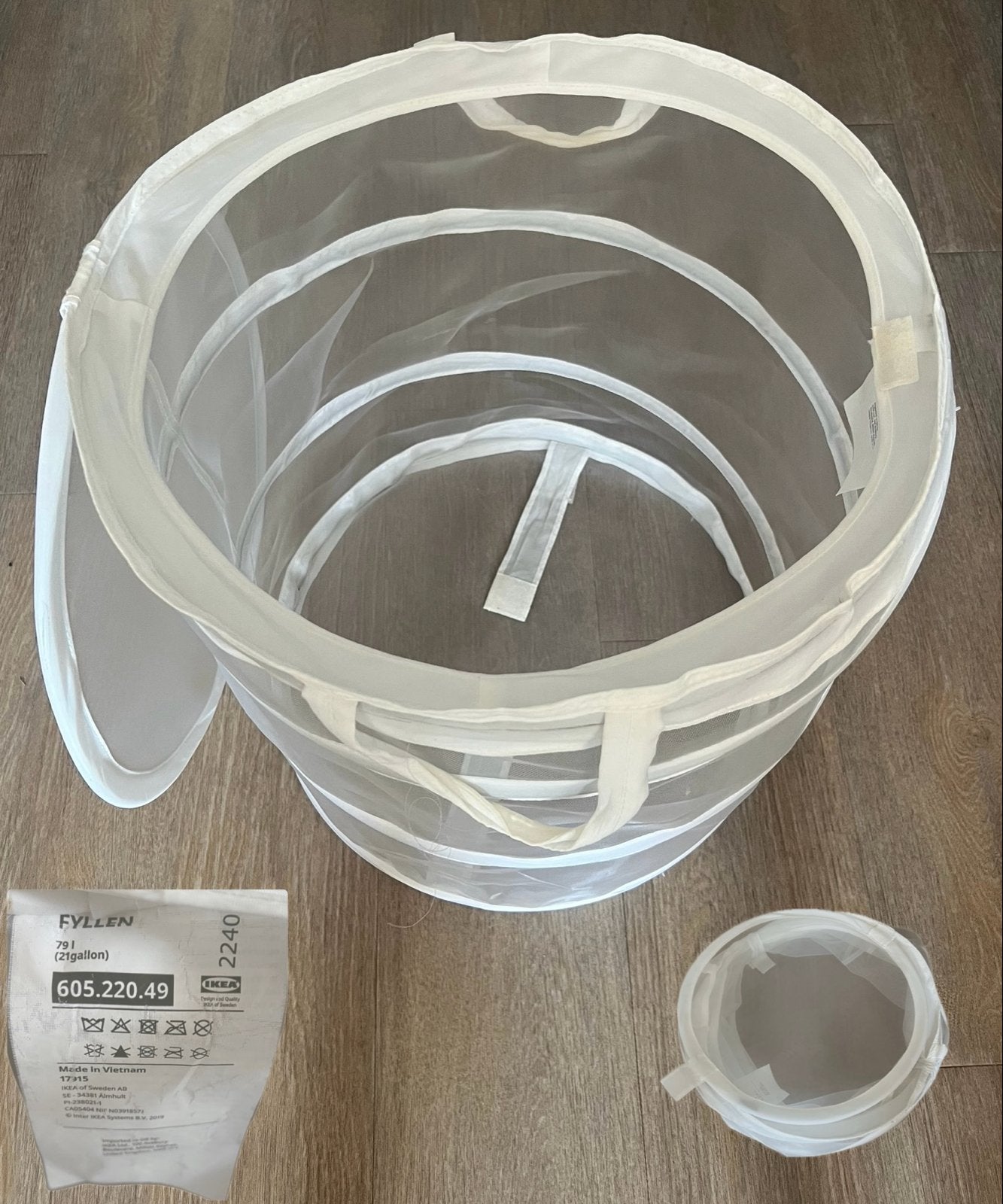 IKEA FYLLEN Waszak / Wasbox - Opvouwbaar - Wit, Witgoed en Apparatuur, Wasmachines, Ophalen, Zo goed als nieuw