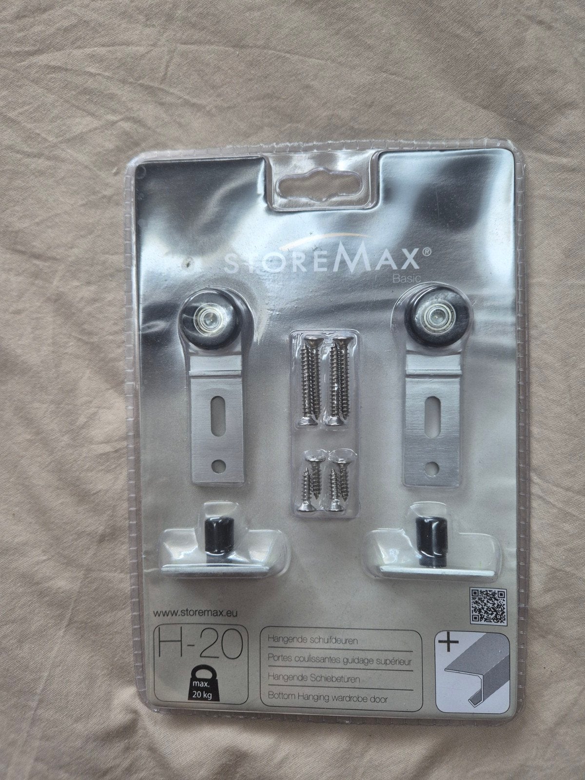Storemax Basic Wielset H-20 - Metaal - Wit - 2 stuks, Minder dan 50 cm, Nieuw, Ophalen of Verzenden, Minder dan 25 cm