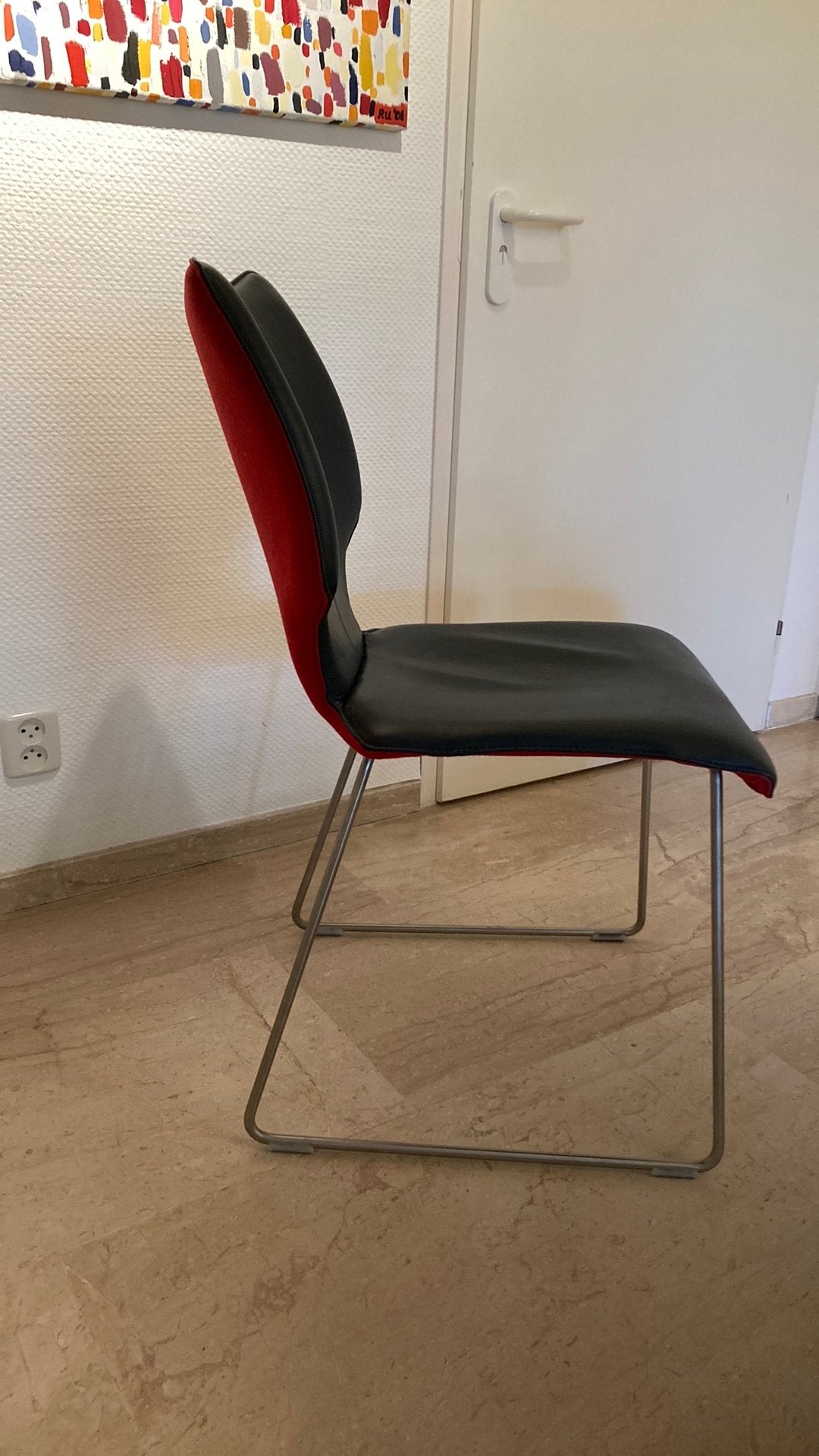 Comfortable stoel (1) Bree’s new world, Huis en Inrichting, Stoelen, Gebruikt, Blauw, Ophalen of Verzenden, Leer