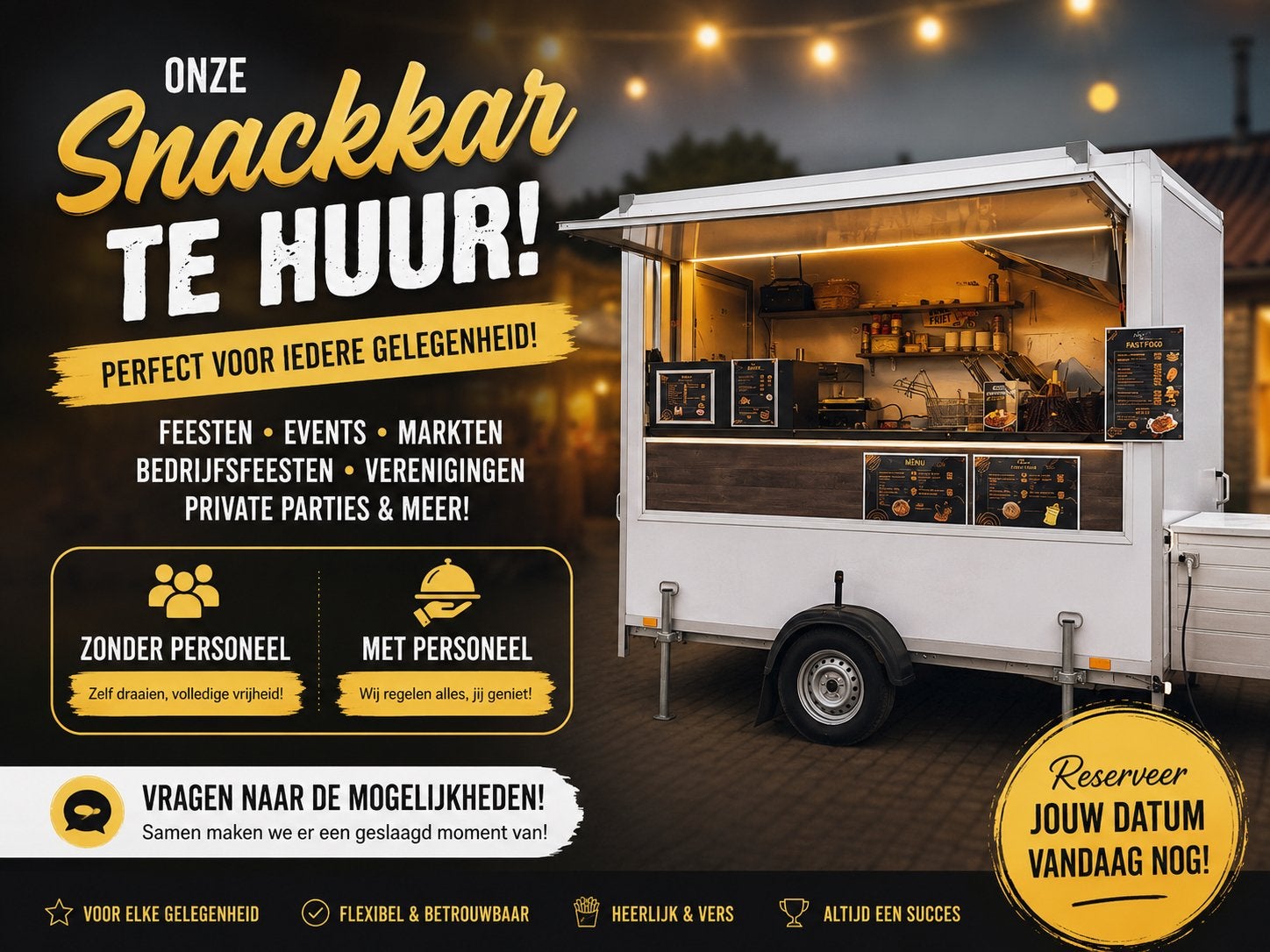 Professionele Snackkar / Foodtruck te Huur, Ophalen of Verzenden