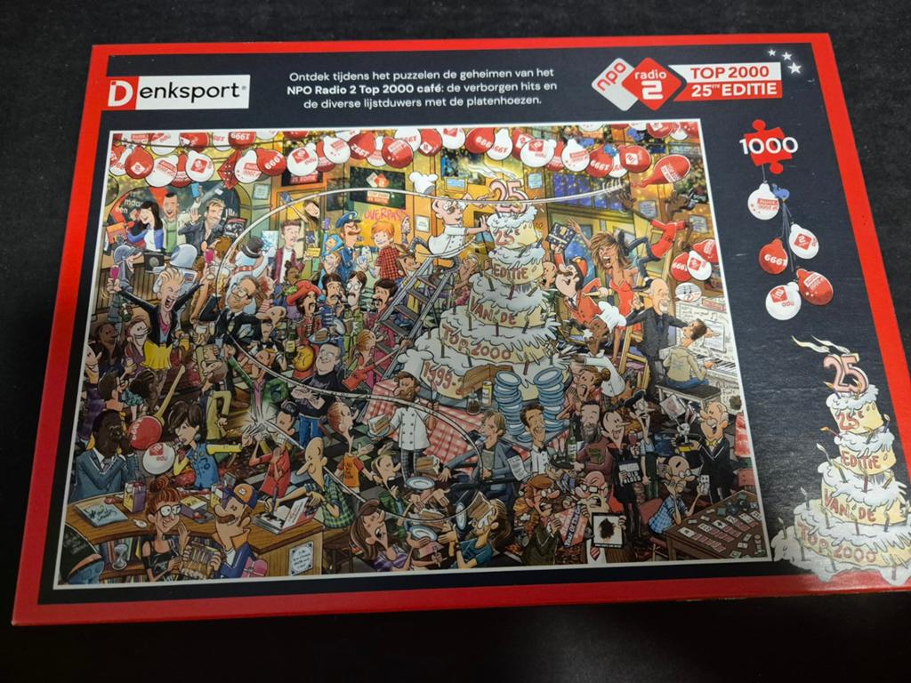 Denksport NPO Radio 2 Top 2000 Legpuzzel 1000 stukjes, Ophalen of Verzenden, 500 t/m 1500 stukjes, Gebruikt, Legpuzzel