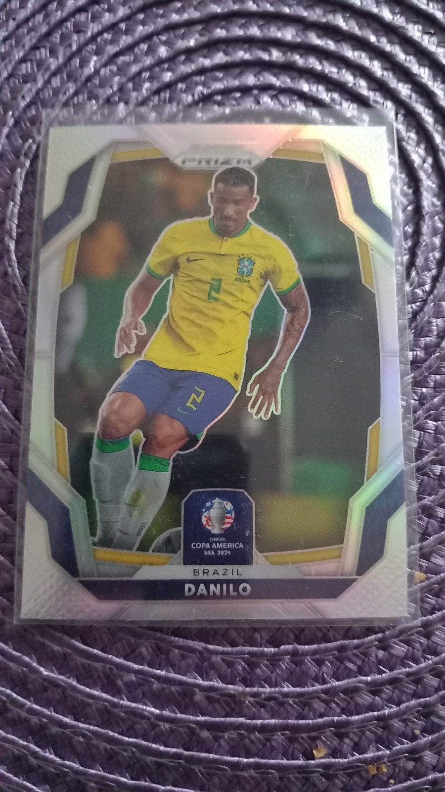 Panini Prizm Copa America 2024 Danilo Brazil Spelerskaart, Ophalen of Verzenden, Zo goed als nieuw, Buitenlandse clubs, Spelerskaart