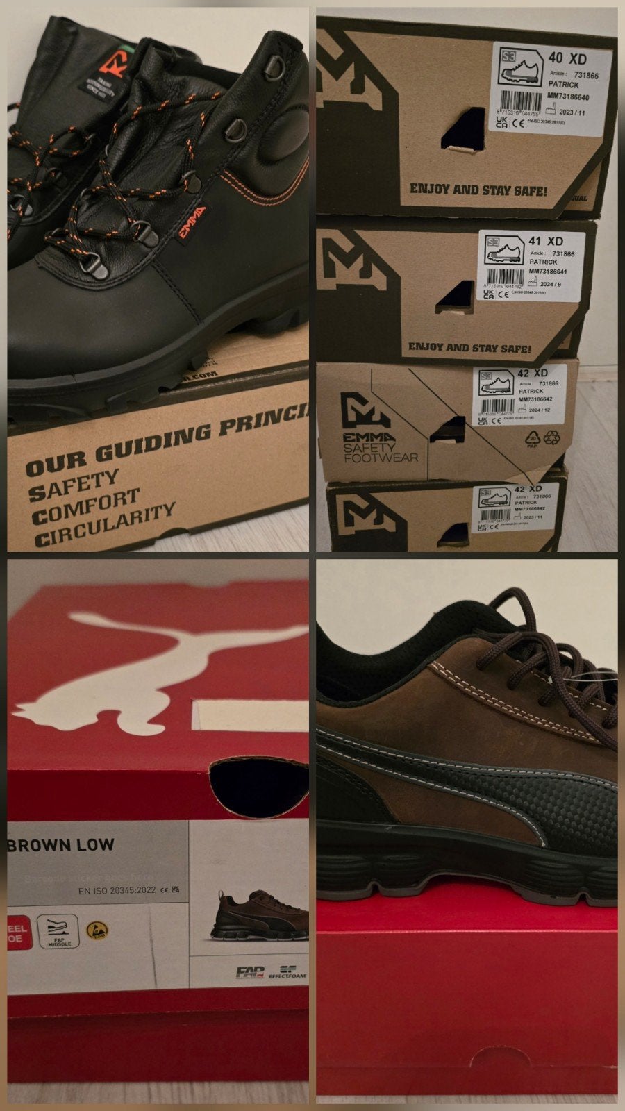 AFHALEN Partij veiligheidsschoenen Emma/Puma mt.40-41-42, Ophalen, Nieuw