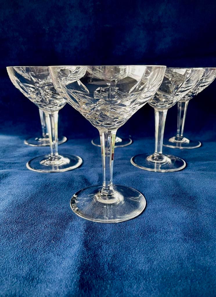 Kristalunie Maastricht JW Rozendaal 6 champagne coupes, Antiek en Kunst, Antiek | Glas en Kristal, Ophalen of Verzenden