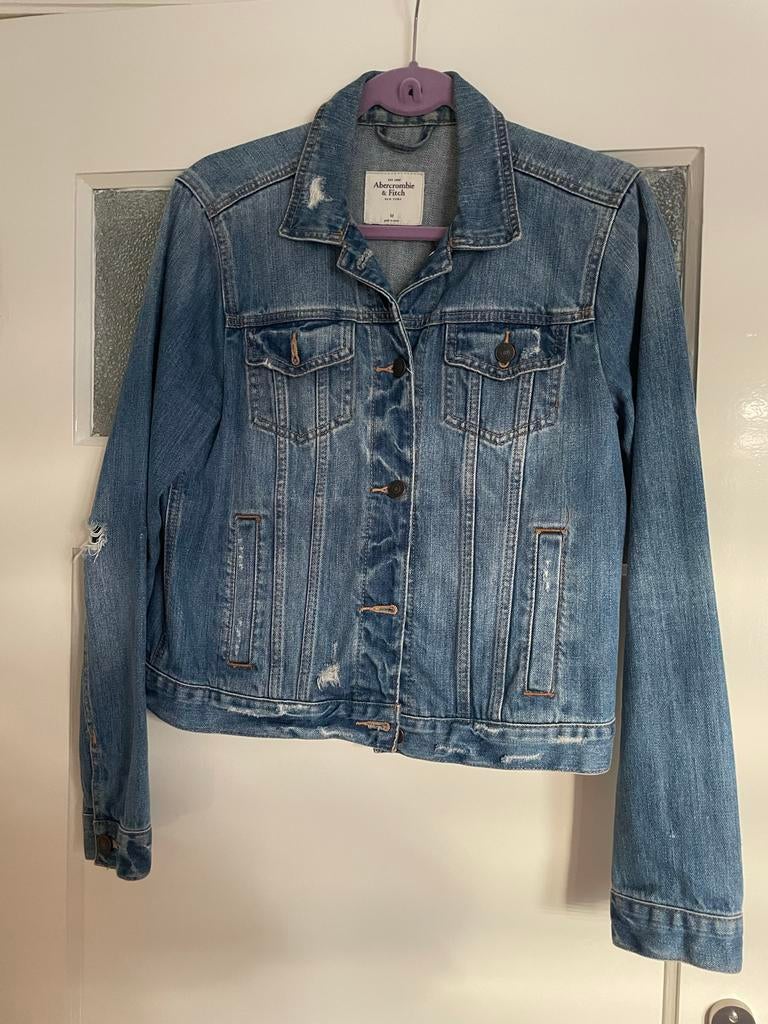 Abercrombie & Fitch spijkerjasje - Zo goed als nieuw!, Ophalen of Verzenden, Zo goed als nieuw, Maat 38/40 (M), Blauw