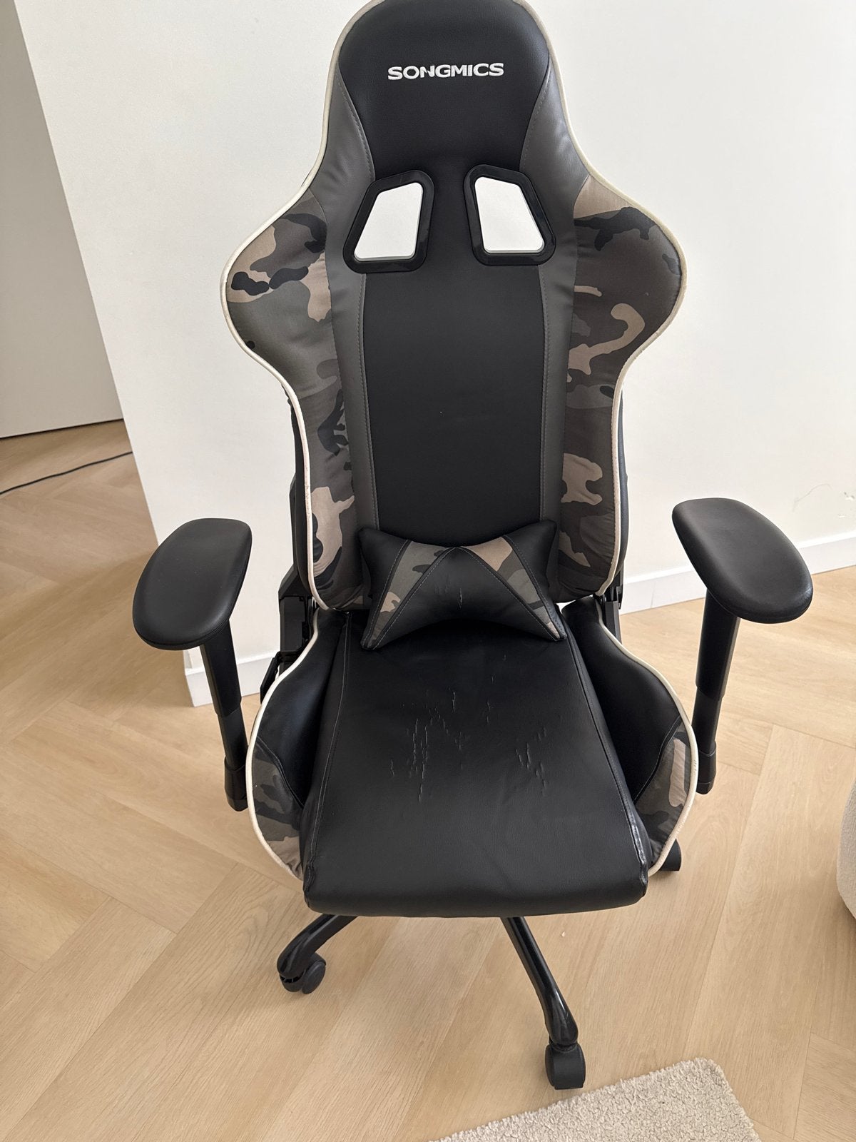 Gaming Bureaustoel Songmics Camouflage, Gebruikt, Ophalen of Verzenden, Grijs, Gaming bureaustoel