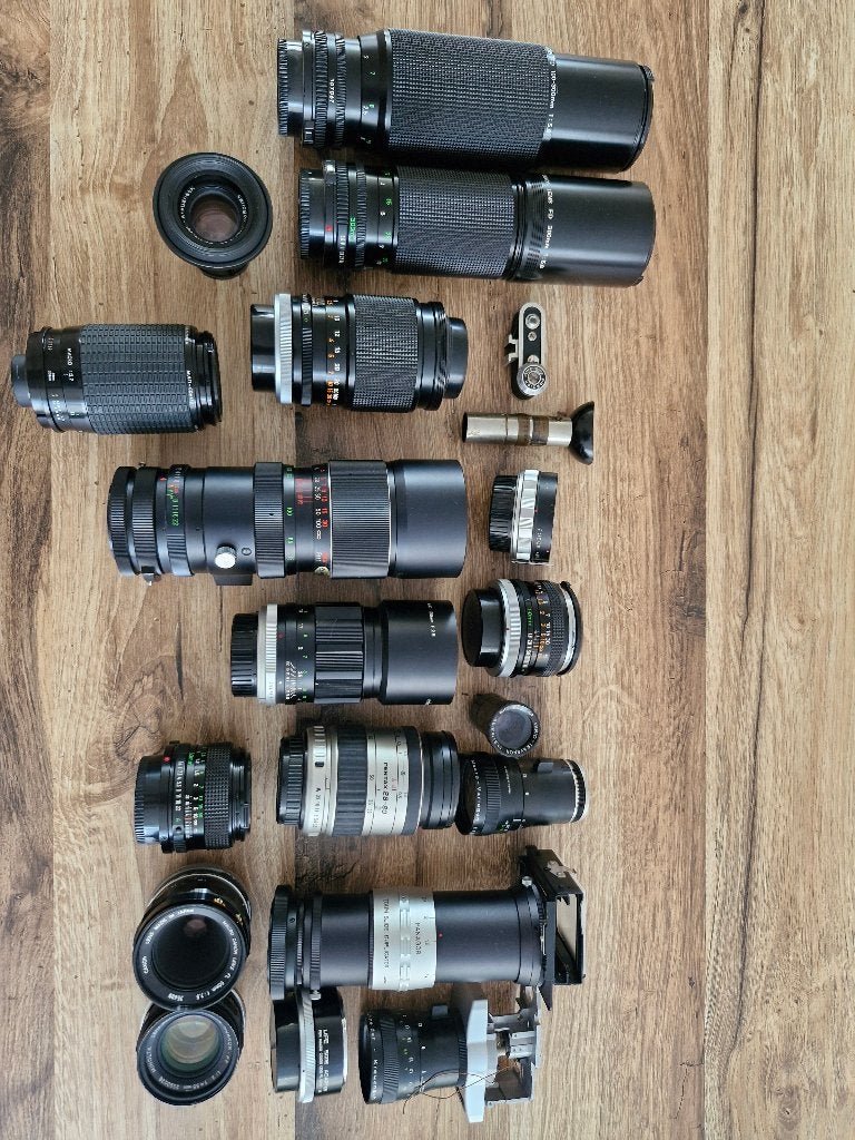 Partij lenzen Canon FD/FL, Minolta, Pentax, Schneider, Audio, Tv en Foto, Ophalen of Verzenden, Gebruikt, Telelens, Zoom