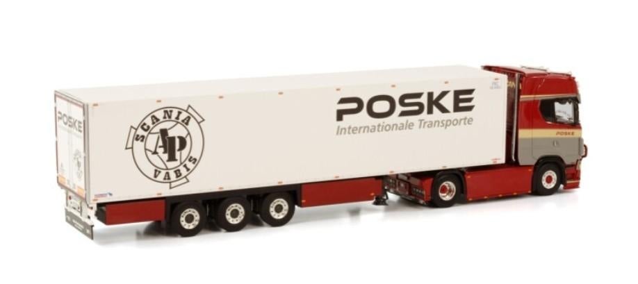 WSI SCANIA S HIGHLINE 4X2 + KOELTRAILER POSKE, Hobby en Vrije tijd, ., Nieuw, Ophalen of Verzenden, Bus of Vrachtwagen