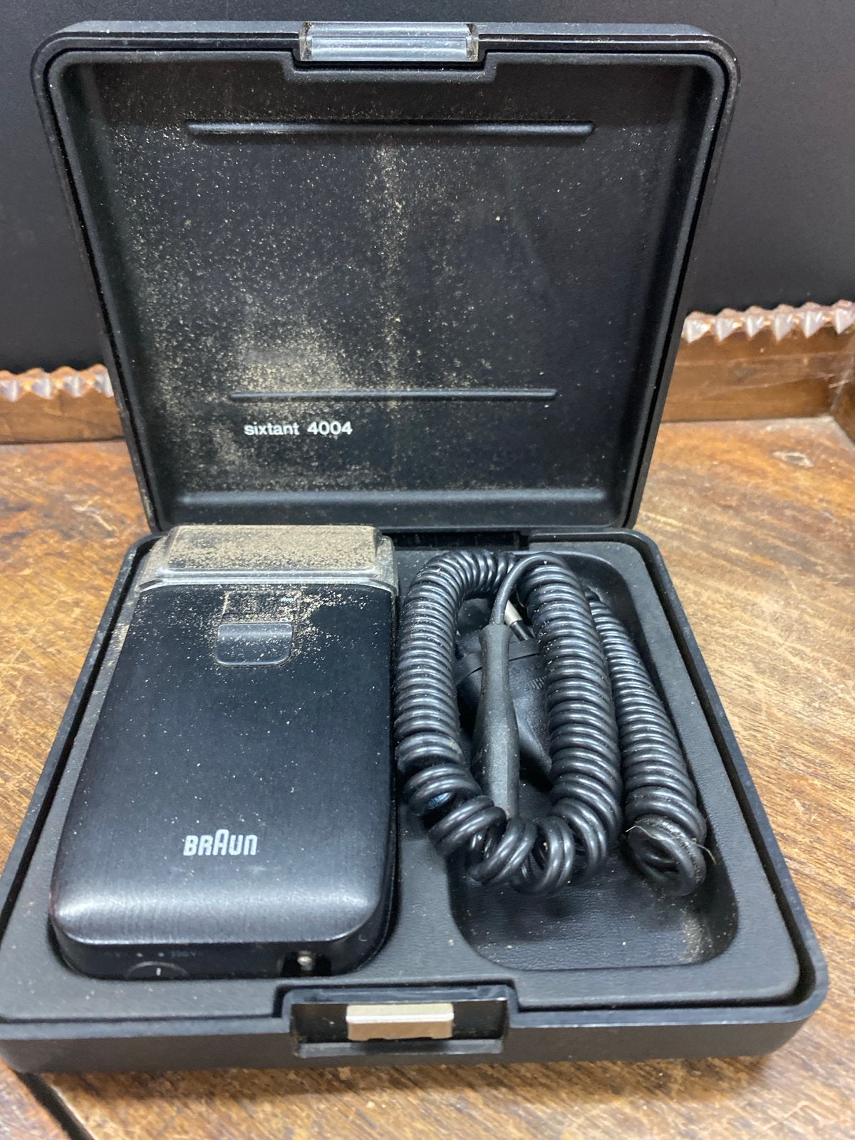 Vintage Braun Sixtant 4004 Scheerapparaat met etui, Ophalen of Verzenden, Gebruikt, Scheren en Epileren