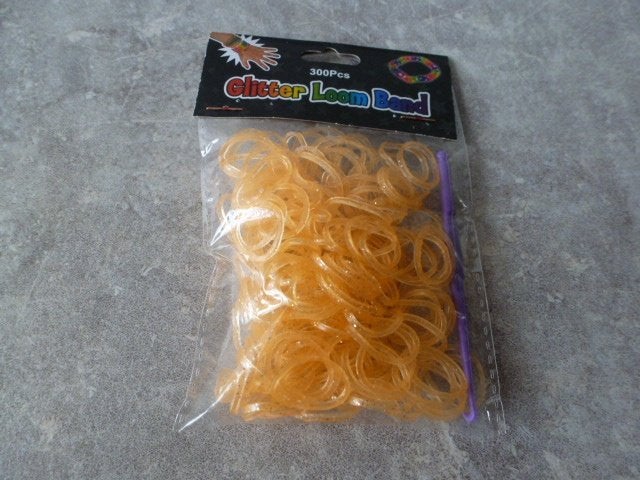 NIEUW 200 glitter oranje loom bandjes 5 zakjes voor 9,00, Ophalen of Verzenden, Nieuw