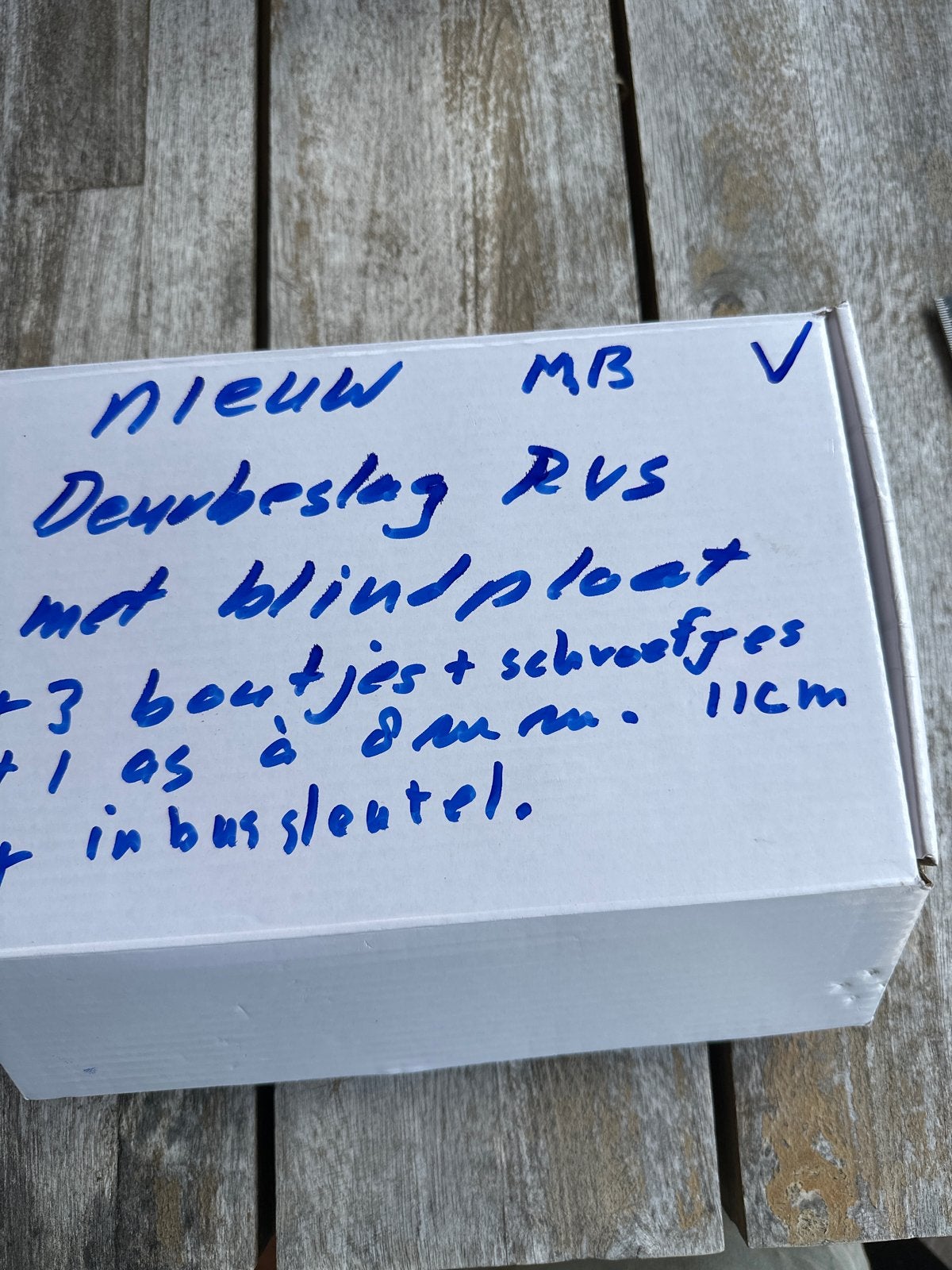 Exclusief RVS Deurbeslag met blindplaat, Ophalen of Verzenden, Nieuw, Rvs, Klink of Kruk
