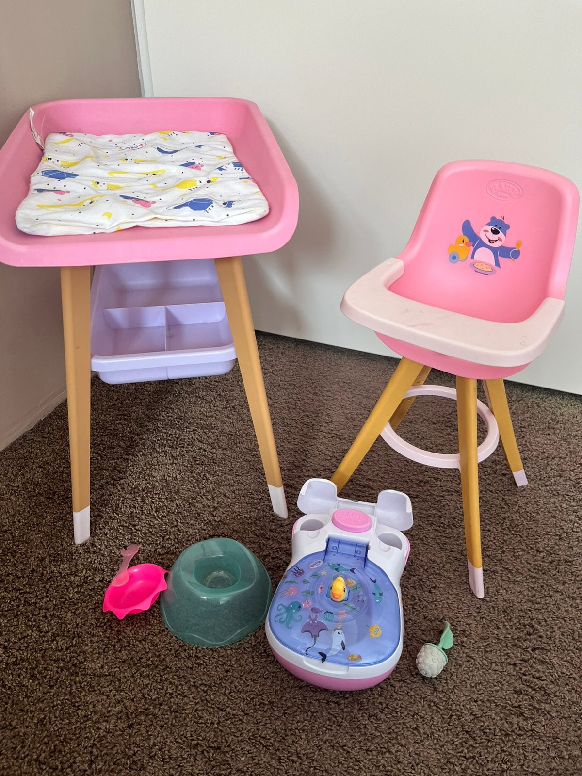Babyborn spulletjes en smoby strijkplank, Ophalen, Gebruikt, Babypop