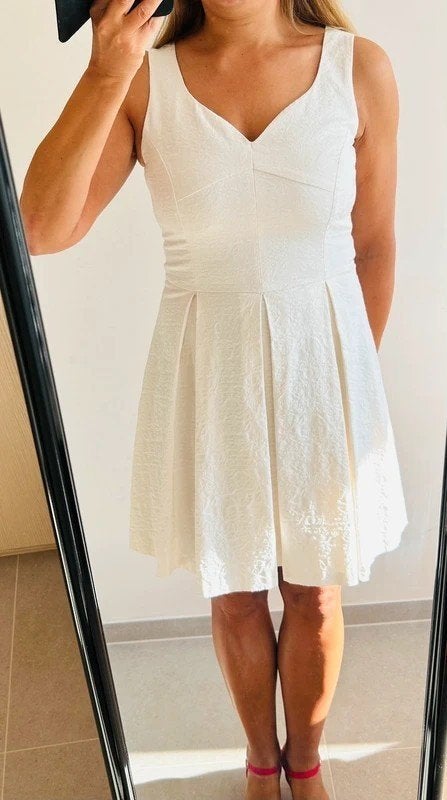 Off-white jacquard summerdress Steps, Maat 38/40 (M), Wit, Ophalen of Verzenden, Zo goed als nieuw