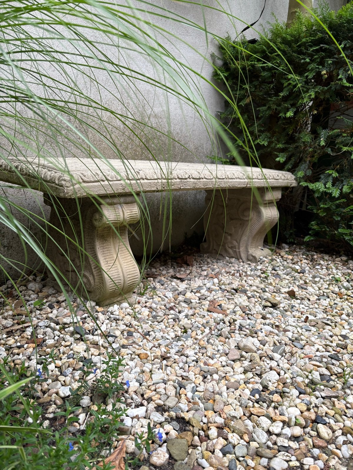 Klassieke tuinbank van Steen 115x40x40, Tuin en Terras, Tuinbanken, Ophalen, Gebruikt, Overige materialen
