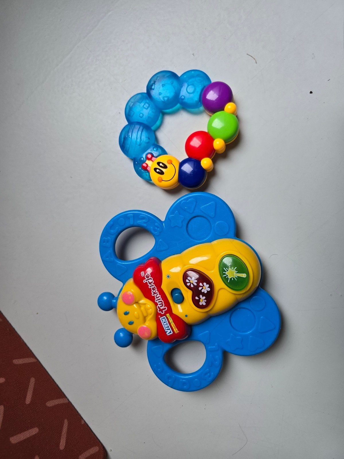 VTech Twinkletoes vlinder en rups rammelaar, Ophalen, Gebruikt, Rammelaar, Met geluid