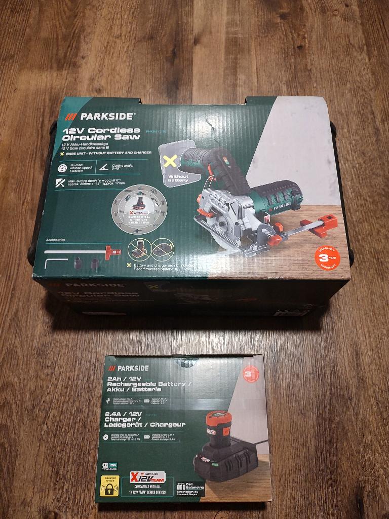 Handcirkelzaag 12V met accu en oplader, nieuw., Minder dan 30 mm, Cirkelzaag, Nieuw, Ophalen of Verzenden