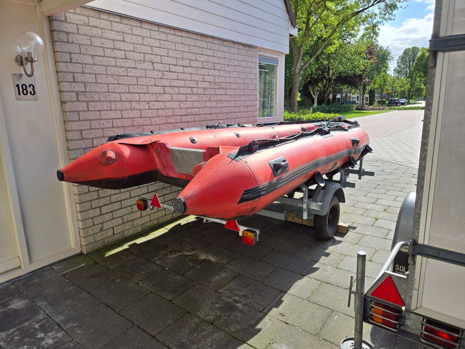 Rubberboot Achilles RIB (inclusief trailer), Gebruikt, 4 m, Peddels, Overige materialen