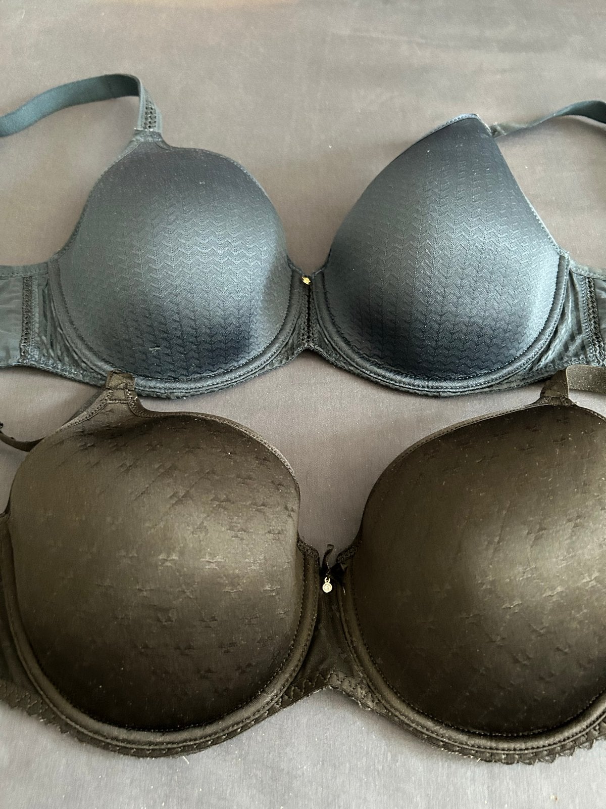Set van 2 Chantelle BH's - D.blauw & Antraciet - 70/75D, Ophalen of Verzenden, Blauw, BH