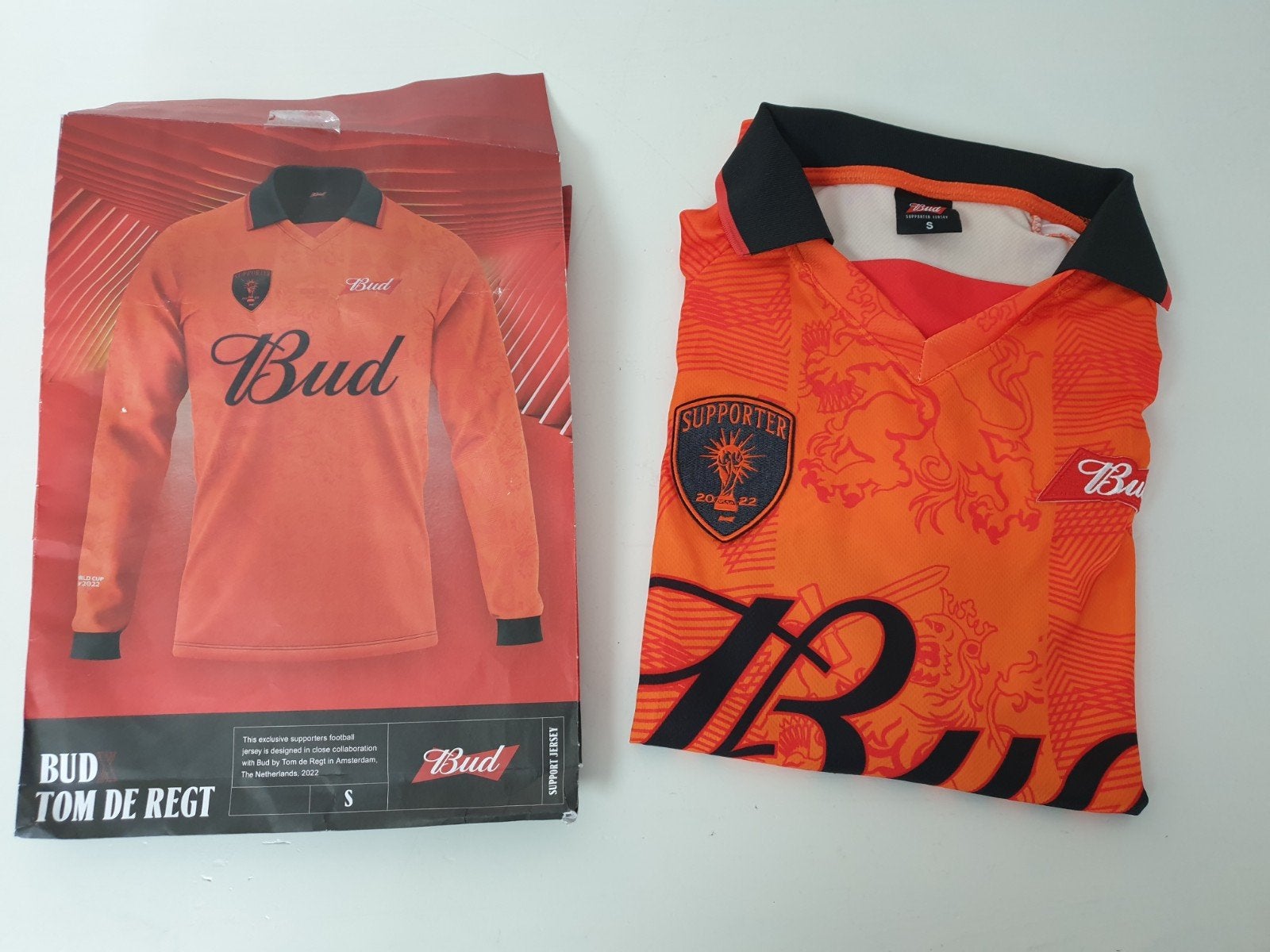 Oranje Bud Supporter Shirt WK 2022, Kleding | Heren, Bud, Nieuw, Oranje, Ophalen of Verzenden