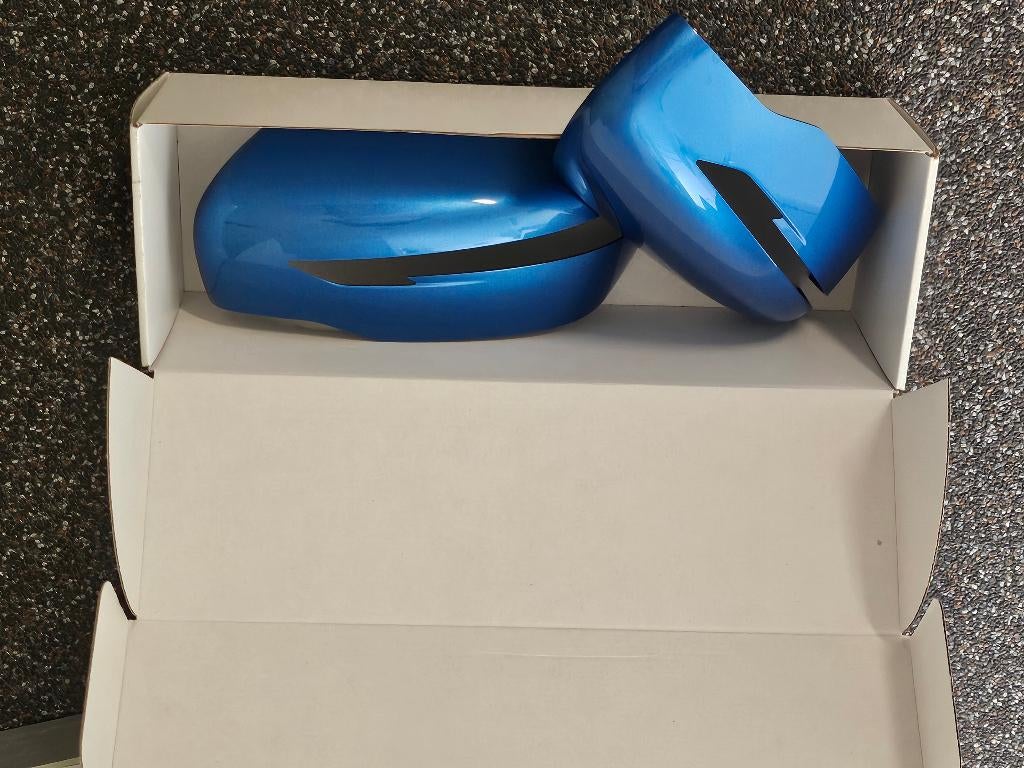 Spiegel kappen Blauw, Auto-onderdelen, Spiegels, Ophalen, Nieuw, Nissan