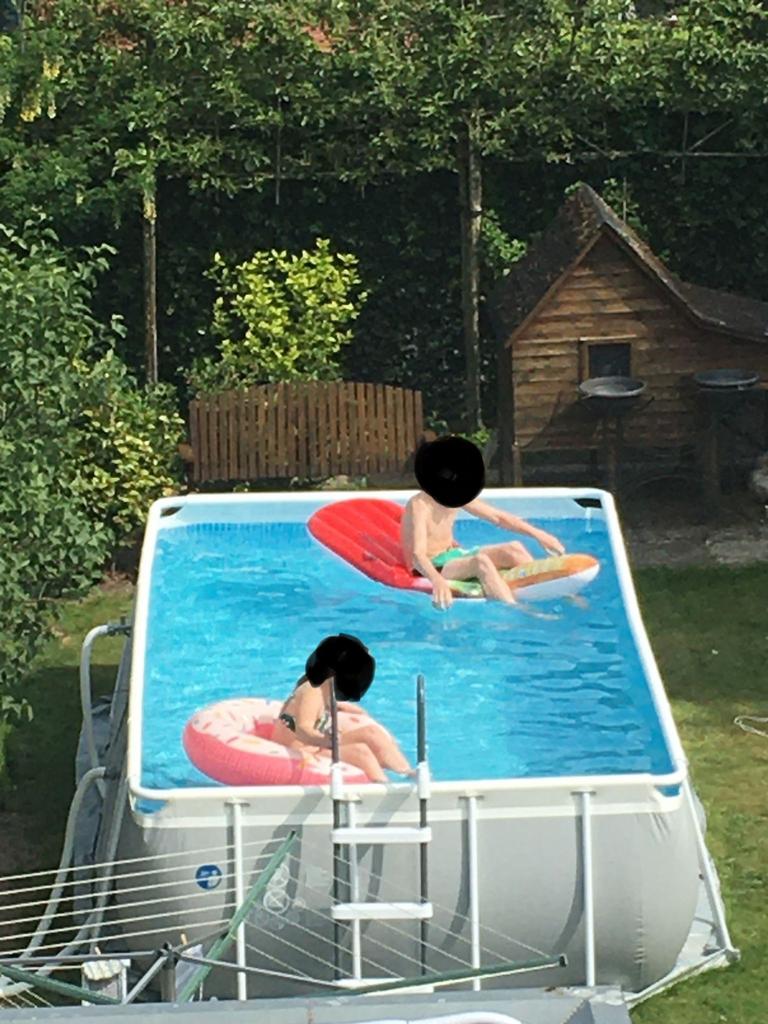 Intexzwembad met  alle toebehoren., 200 tot 300 cm, 80 tot 120 cm, Ophalen of Verzenden, Zo goed als nieuw