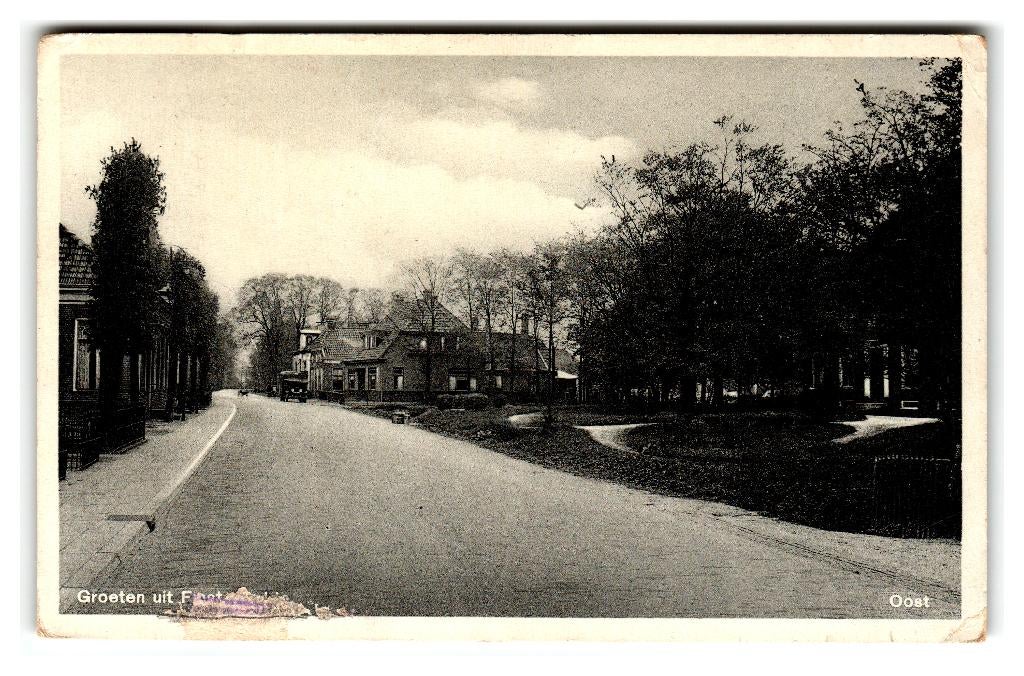 Finsterwolde, Groet uit Finsterwolde - Oost. Zie beschr., Verzenden, 1940 tot 1960, Gelopen, Groningen