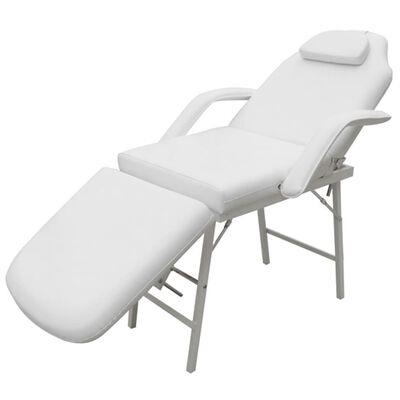 Behandelingsstoel 185x78x76 cm kunstleer Wit, Huis en Inrichting, Ophalen, Wit, Leer, Zo goed als nieuw