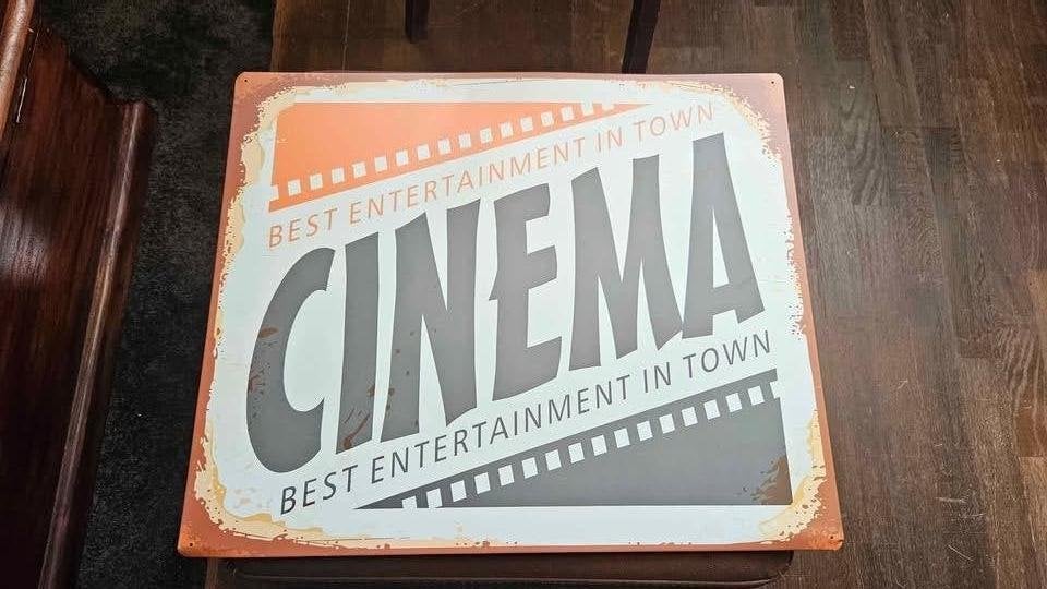 Cinema metalen bord, Ophalen of Verzenden