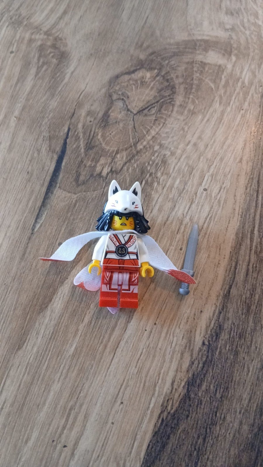 Lego Ninjago Akita minifiguur met zwaard en vossenmasker, Kinderen en Baby's, Ophalen of Verzenden, Nieuw, Overige merken