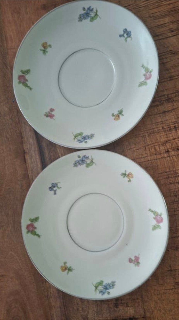 Vintage Bavaria heinrich gebaksbordjes - Jaren '50 bloemmot, Ophalen of Verzenden