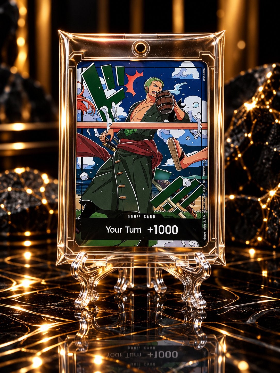 Roronoa Zoro DON!! Card – One Piece TCG Special Art, Verzenden, Zo goed als nieuw, Losse kaart, Foil