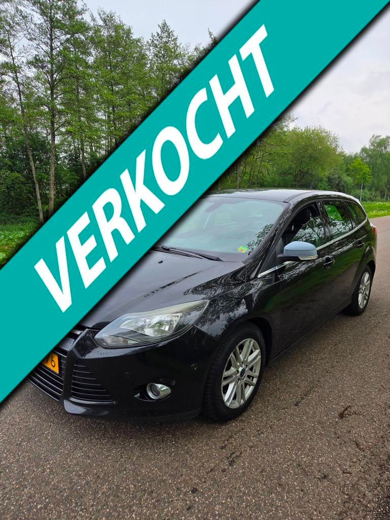 Ford Focus Wagon 1.6 TDCI ECOnetic Lease Titanium, Euro 5, Gebruikt, 4 cilinders, Zwart