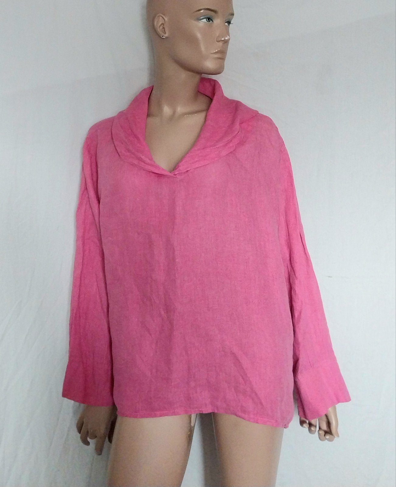VESTINO LINNEN Blouse,  Maat 44, Ophalen of Verzenden, Zo goed als nieuw, Maat 42/44 (L), Roze