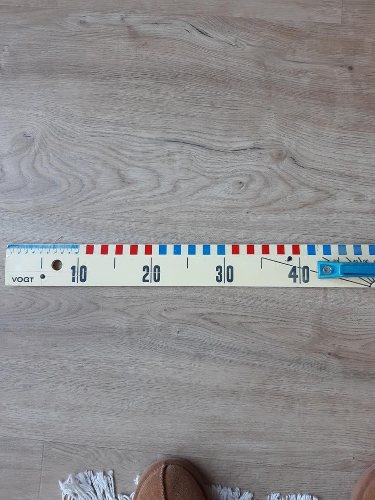Vintage schoolborden liniaal, Ophalen of Verzenden
