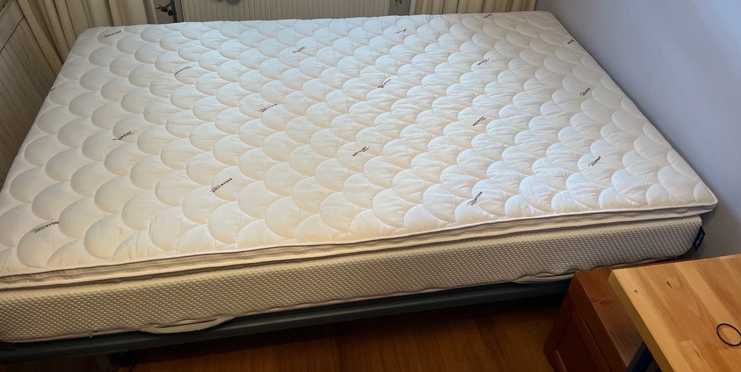 Compleet Auping bed 120x200 met electr verstelbare spiraal, Ophalen, Twijfelaar, 120 cm, 200 cm