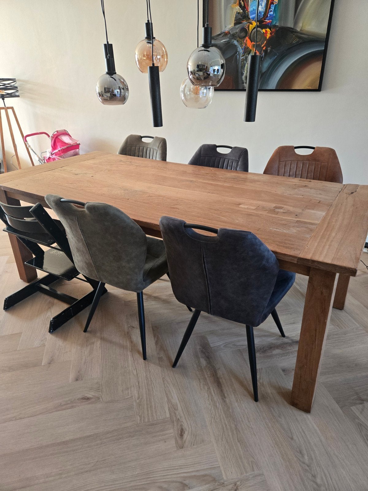 eettafel 220, Ophalen, 100 tot 150 cm, Teakhout, 200 cm of meer