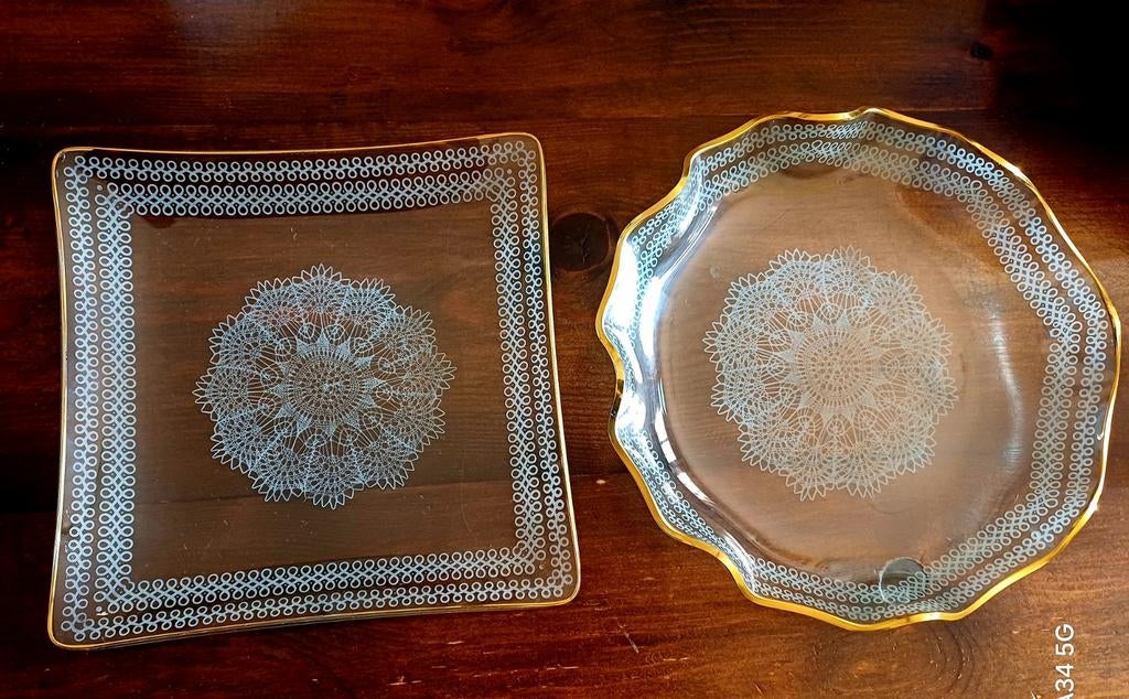 ​Prachtige Set Vintage 'Lace' Schalen, Ophalen, Zo goed als nieuw, Rond