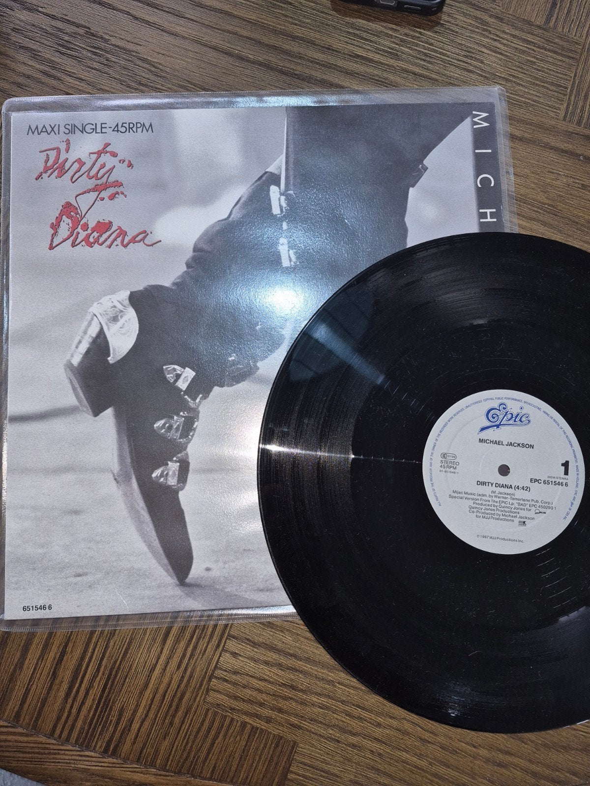 Michael Jackson - Dirty Diana (Maxi Single 45 RPM), Pop, Ophalen of Verzenden, Zo goed als nieuw, EP