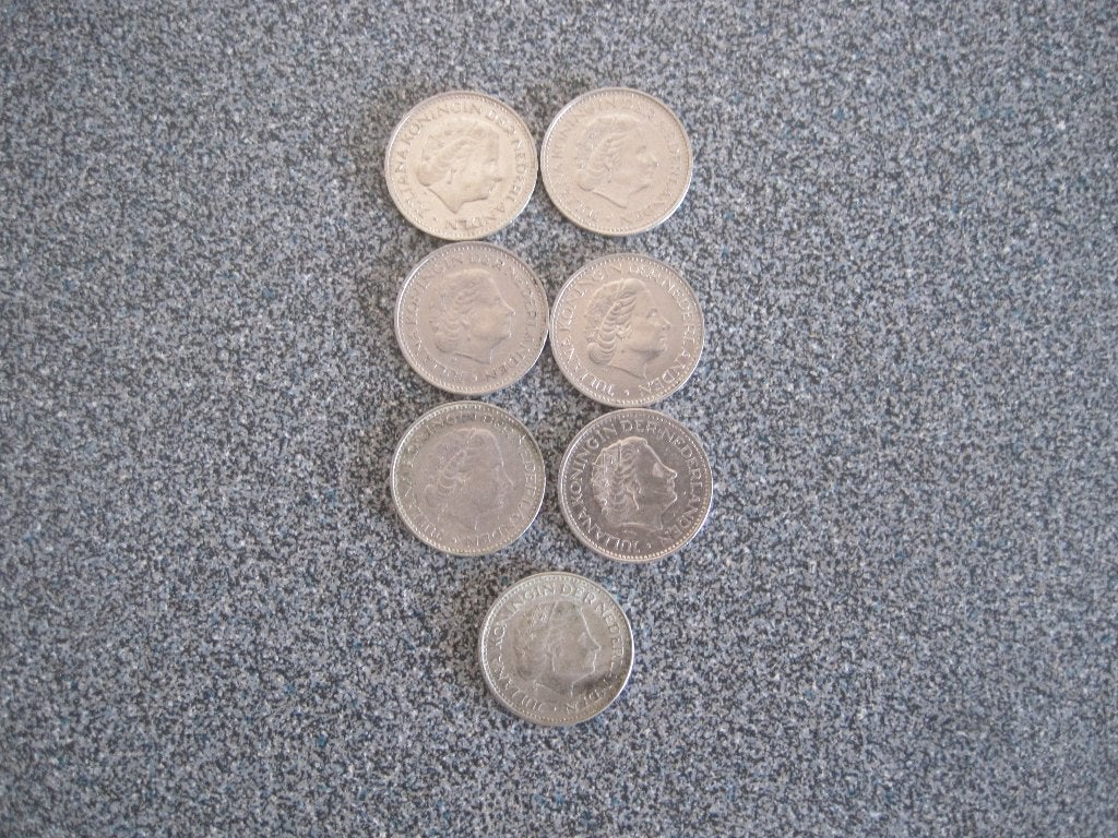 7 Guldens koningin Juliana., Ophalen of Verzenden, Koningin Juliana, 1 gulden, Losse munt