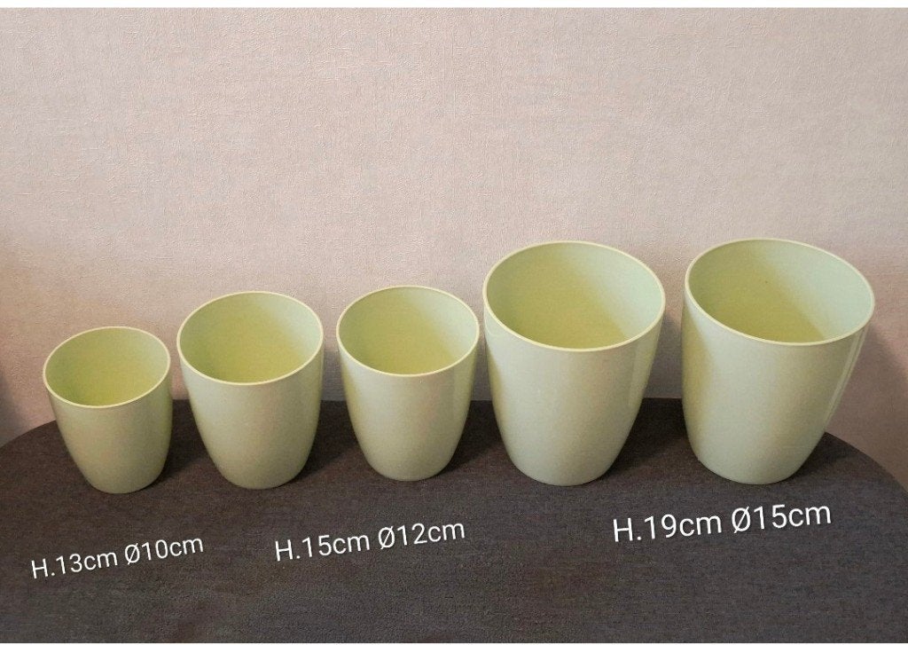 Elho kunstof bloempotten - soft mintgroen, Ophalen, Kunststof, Gebruikt, Rond