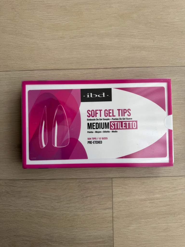 ibd Soft Gel Tips Medium Stiletto 504 tips / 12 sizes, Ophalen of Verzenden, Nieuw, Overige kleuren, Handen en Nagels